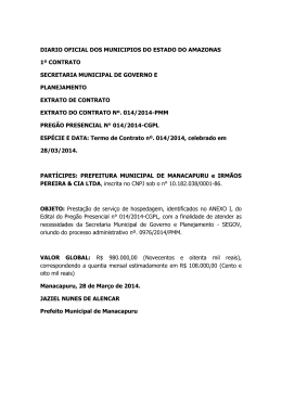 diario oficial dos municipios do estado do amazonas 1º contrato