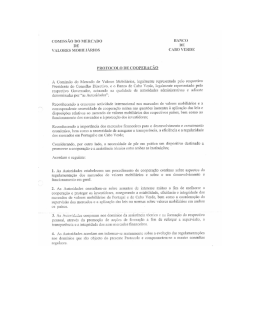 Coopera&ccedil;&atilde;o CMVM
