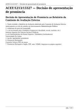 ACEF/1213/13327 Decis&atilde;o de apresenta&ccedil;&atilde;o de pron&uacute;ncia