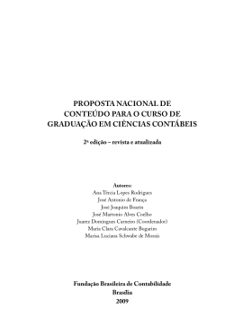 ProPosta nacional de conte&uacute;do Para o curso de gradua&ccedil;&atilde;o em