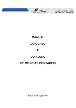 Ciências Contábeis - Manual do Curso e do Aluno