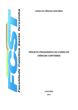 CURSO DE CIÊNCIAS CONTÁBEIS PROJETO