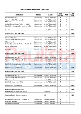 GRADE CURRICULAR CIÊNCIAS CONTÁBEIS