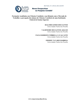 Forma&ccedil;&atilde;o Acad&ecirc;mica em Ci&ecirc;ncias Cont&aacute;beis e sua Rela&ccedil;&atilde;o com o