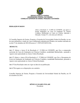Resolu&ccedil;&atilde;o n&ordm;. 66/2010 - Universidade Federal da Para&iacute;ba