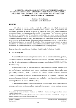 an&aacute;lise da vis&atilde;o dos acad&ecirc;micos concluintes do curso de