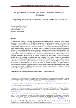 Propensão dos Estudantes de Ciências Contábeis à