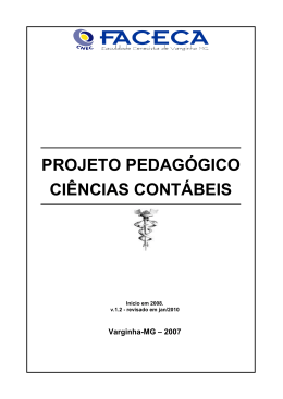 PROJETO PEDAGÓGICO CIÊNCIAS CONTÁBEIS