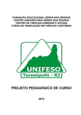 PROJETO PEDAGÓGICO DE CURSO