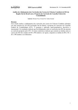 An&aacute;lise do Alinhamento dos Curr&iacute;culos dos Cursos de