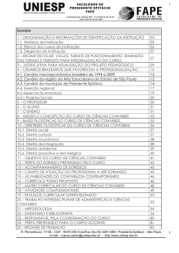 Projeto Pedagógico Ciências Contábeis