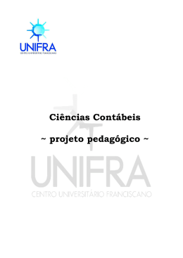 Projeto pedag&oacute;gico do curso de Ci&ecirc;ncias Cont&aacute;beis