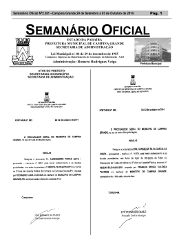 Seman&aacute;rio Oficial N&ordm;2.381 - Prefeitura Municipal de Campina Grande
