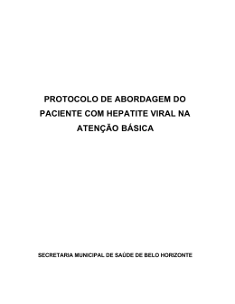 protocolo de abordagem do paciente com hepatite viral na atenção