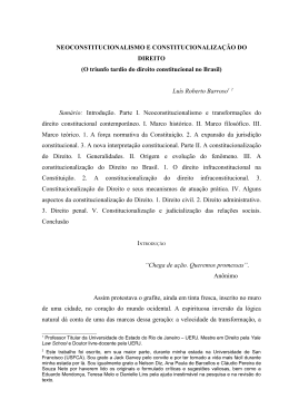 neoconstitucionalismo e constitucionalização do direito