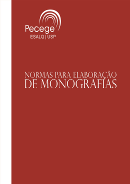 Manual - Monografias - Pecege - ESALQ-USP