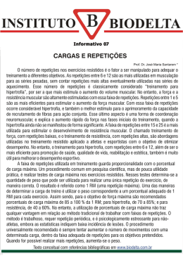 Cargas e Repetições - Instituto Biodelta
