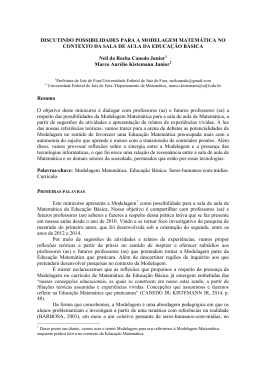 DISCUTINDO POSSIBILIDADES PARA A MODELAGEM