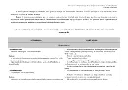 A planifica&ccedil;&atilde;o de estrat&eacute;gias e actividades, para ajudar as