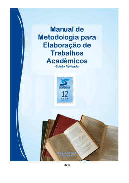 Manual de Metodologia Sinergia -2013