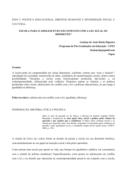 escola para o adolescente em conflito com a lei: igual ou
