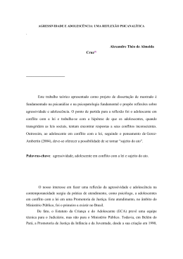 Agressividade e adolesc&ecirc;ncia