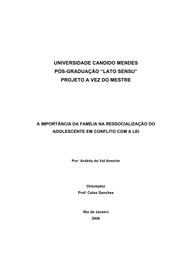 universidade candido mendes pós-graduação “lato sensu” projeto a