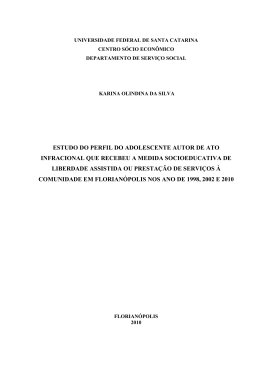 Estudo do perfil do adolescente autor de ato infracional