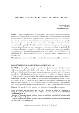 trajetórias escolares de adolescentes em conflito com a lei