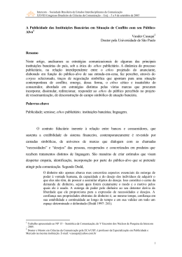 A Publicidade das Institui&ccedil;&otilde;es Banc&aacute;rias em Situa&ccedil;&atilde;o de
