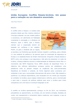 Conflito R&uacute;ssia-Ucr&acirc;nia - Jornal de Defesa e Rela&ccedil;&otilde;es Internacionais