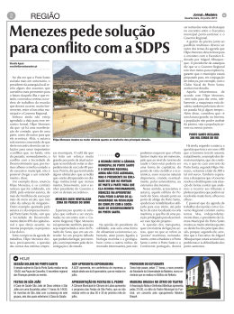 Menezes pede solução para conflito com a SDPS