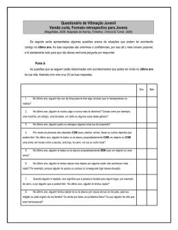 Questionário de Vitimação Juvenil