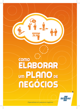 Como elaborar um plano de neg&oacute;cios - Sebrae-SP
