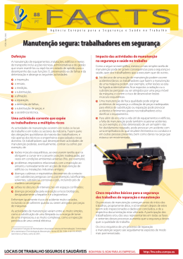 Factos &ndash; Manuten&ccedil;&atilde;o Segura: trabalhadores em seguran&ccedil;a