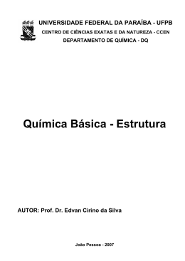Apostila de Quimica B&aacute;sica Estrutura