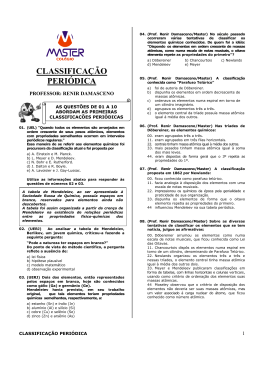 CLASSIFICA&Ccedil;&Atilde;O PERI&Oacute;DICA