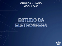 ESTUDO DA ELETROSFERA