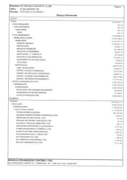Empresa: RIO BRANCO ESPORTE CLUBE Página: 1 CNPJ: 43.264
