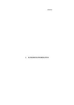 1. B. FOLHETO INFORMATIVO