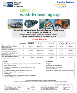 Waste & Recycling Expo - Canadá - Câmara Brasil