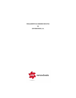 Regulamento da Comissão Executiva