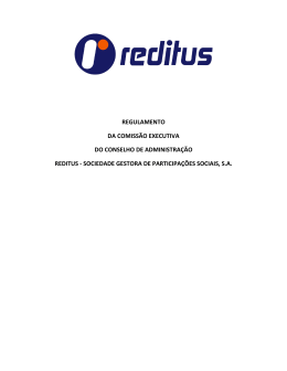 REGULAMENTO DA COMISSÃO EXECUTIVA DO