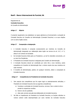 Regulamento da Comissão Executiva