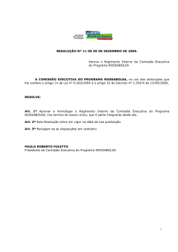 RESOLU&Ccedil;&Atilde;O N&ordm; 11_Regimento Interno da Comiss&atilde;o Executiva do