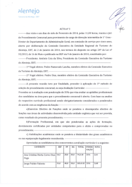 Ata nº 3 - Procedimento concursal para