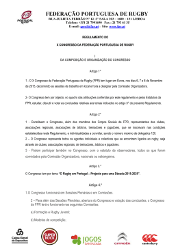 FEDERA&Ccedil;&Atilde;O PORTUGUESA DE RUGBY
