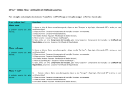 CTF/APP &ndash; PESSOA F&Iacute;SICA &ndash; ALTERA&Ccedil;&Otilde;ES DA