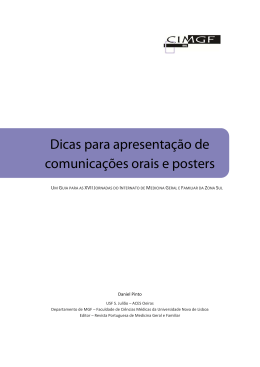Dicas para apresenta&ccedil;&atilde;o de comunica&ccedil;&otilde;es orais