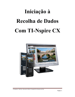 Inicia&ccedil;&atilde;o &agrave; Recolha de Dados Com TI